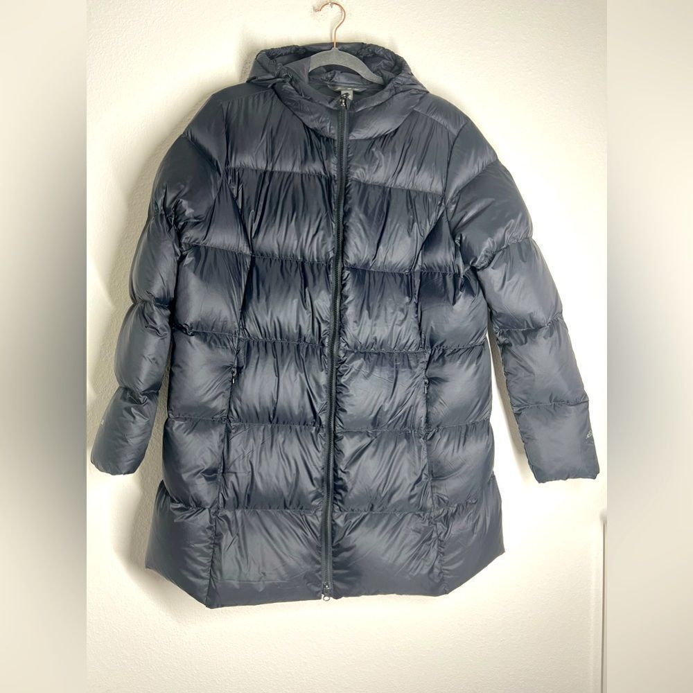 Eddie Bauer Women's Hooded Jacket Black Puffer Down Coat  Size XXL EB550